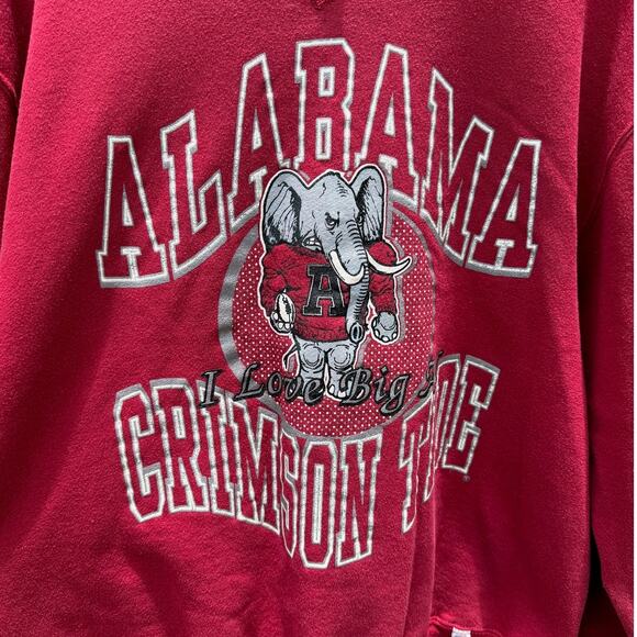 Vintage 90s Alabama Crimson Tide red Russell crewneck sweatshirt Size Large - Picture 4 of 6